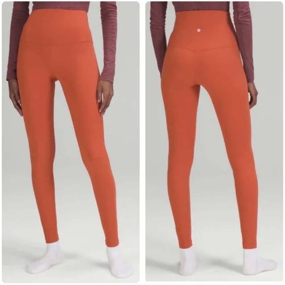 lululemon athletica Orange High-Waisted Leggings